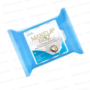 دستمال مرطوب پاک کننده آرایش ضد آب صورت و دور چشم (نارگیل) Makeup Roz